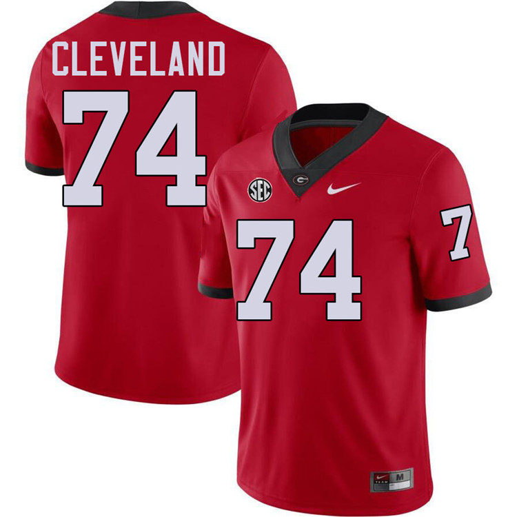 Ben Cleveland Georgia Jersey,University Of Georgia Bulldogs Football Jersey,Uniforms,Gears-Red